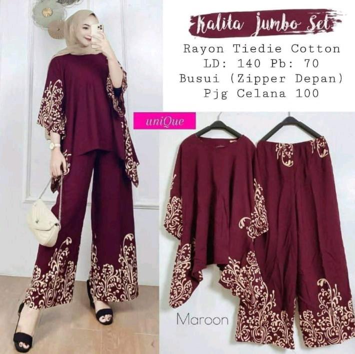 setelan waka rayon premium/set waka jumbo 0