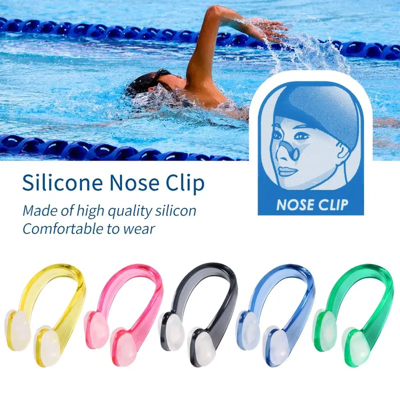 Professional Swimming Training Soft Non-slip Nose Clip, 4 Counts/set Waterproof Comfortable Nose Clip, Swimming Accessories for Adults & Children 7