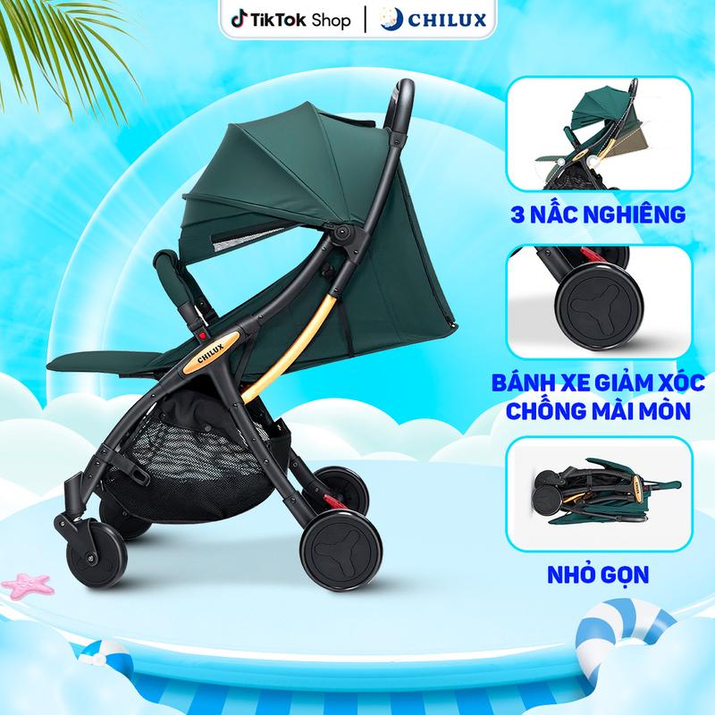 Xe đẩy cho bé gấp gọn CHILUX D23 - giảm rung lắc tối đa bảo hành chính hãng 3 năm