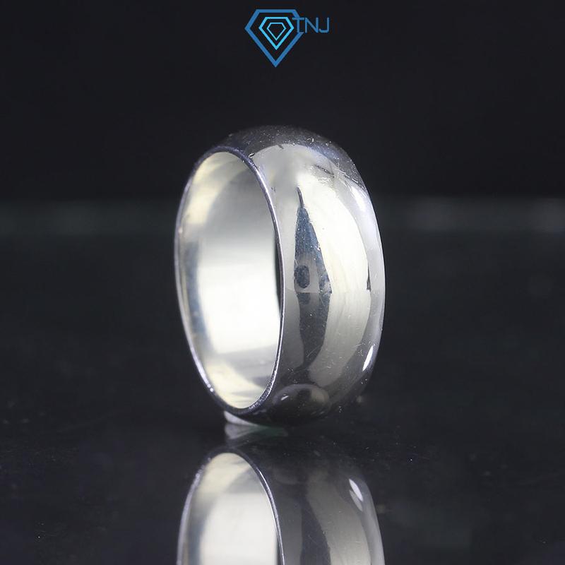 Nhẫn bạc nam bản tròn trơn cá tính bản 8mm NNA0106 - Trang Sức TNJ
