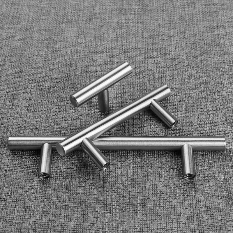 Product Introduction of 1pc Useful Home Cabinet Handles Furniture Component Drawer Door Knobs Wardrobe Pulls T-Bar Handle  Stainless Steel  Knobs 14