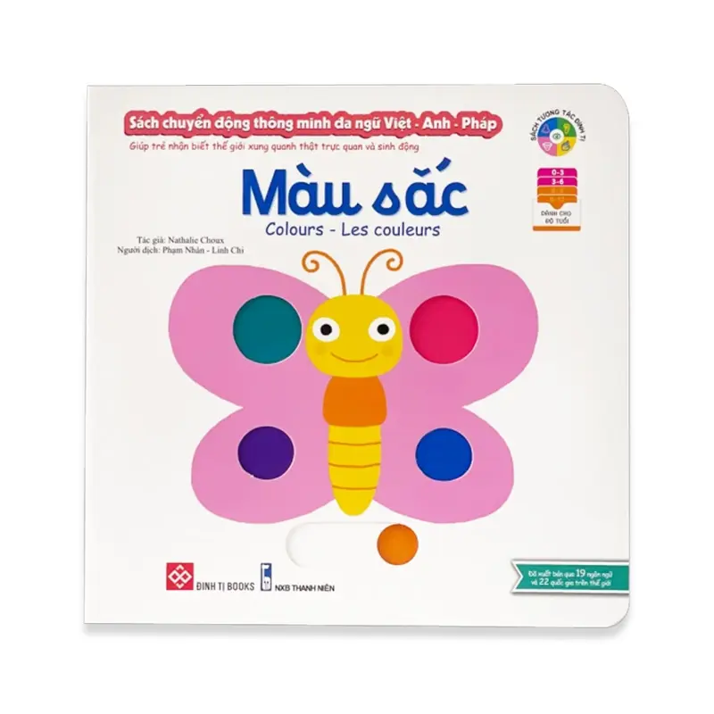Sách Đa Tương Tác - Chuyển Động Thông Minh Đa Ngữ Việt - Anh - Pháp - Dành cho trẻ từ 0 - 6 tuổi - Đinh Tị Books 7