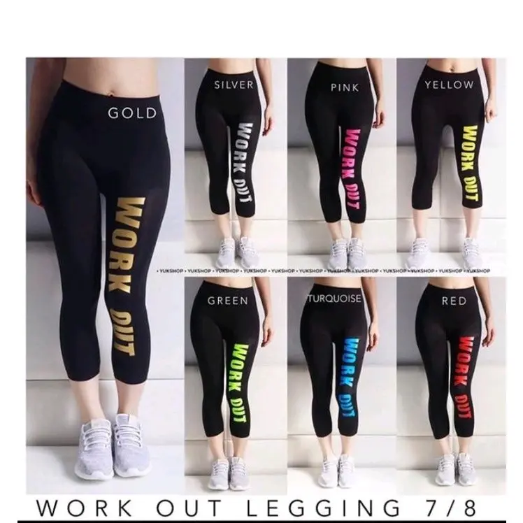 LEGGING 7/8 WORK OUT / CELANA LEGGING IMPORT 7per8 / LEGGING OLAHRAGA / CELANA SPORT Outdoor