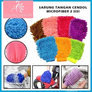 Sarung Tangan Microfiber Cendol Cuci Mobil Motor TM L17