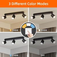 Gambar CANMEIJIA Lampu Sorot LED Spotlight Plafon 3 Warna Bohlam Yang Dapat Diganti untuk Toko Rumah - Hitam-3 Heads, 3 Warna dari CANMEIJIA official store Kab. Tangerang 4 Tokopedia