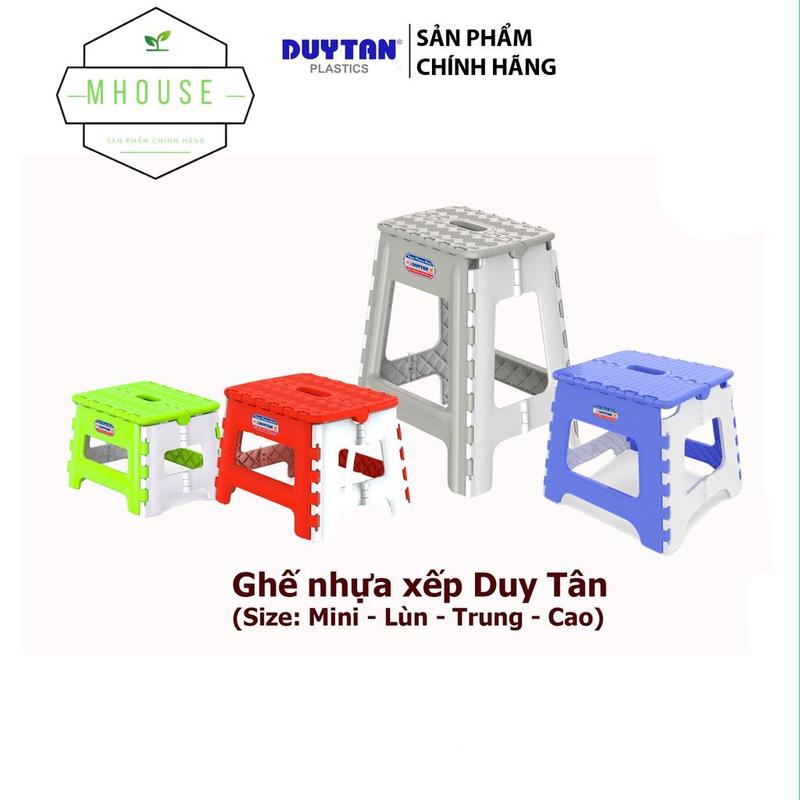 Ghế nhựa xếp cao, ghế xếp gấp gọn cao cấp nhiều màu kích thước 33.7 x 29.2 x 42.4 cm