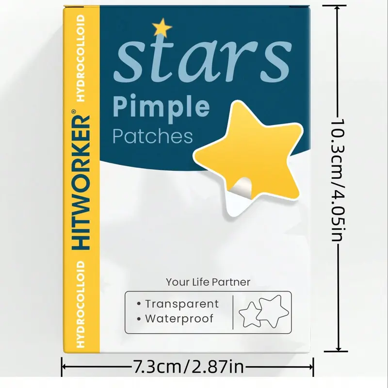 Star Shaped Hydrocolloid Acne Patches, Invisible Acne Patches, Blemishes Pimples Covering Patch, Skin Care Products for Women & Men 1