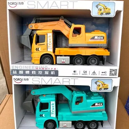 Mẫu xe chở rác,xe thùng ,xe cẩu,xe móc chạy đà có đèn có nhạc dễ thương shop tặng kèm pin. 2