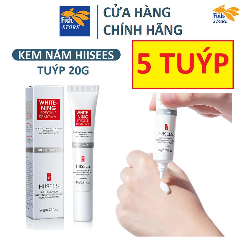 5 Tuýp Kem mờ nám làm đẹp da Chăm Sóc Da HIISEES tàn nhang HIISEES Dưỡng Ẩm Da nhà FISHVN Skincare Nữ