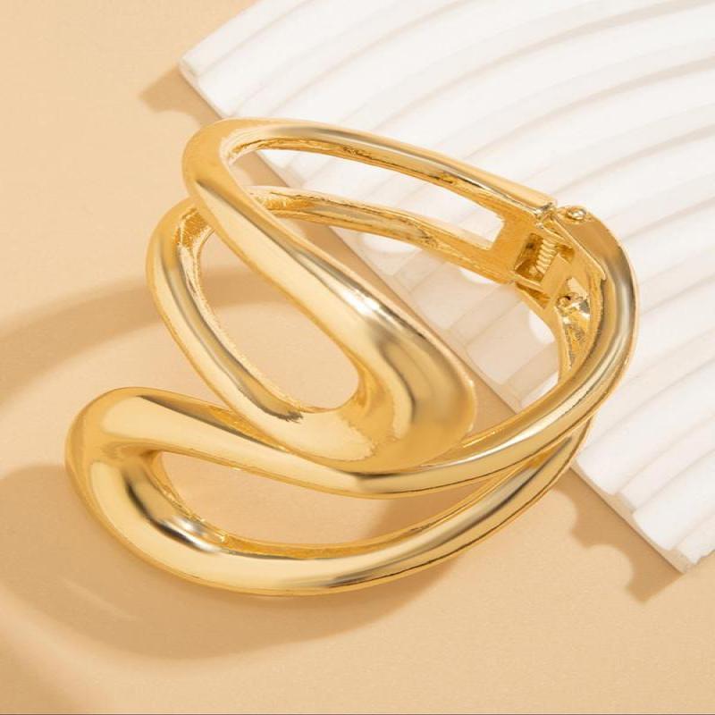 Women's Minimalist Temperament Geometric Design Cuff Bangle, Gifts for Her, All-match Jewelry for Women for Party, Daily Clothing Decor, Exquisite Jewelry for Birthday Gift, Valentine's Day Gift 2