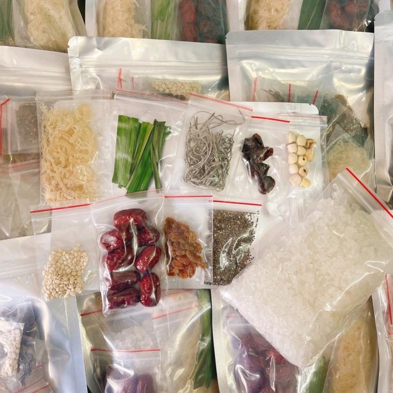Sâm bổ lượng 1 set 400gr gồm 10 nguyên liệu có sẵn trong 1 set. Sâm bổ lượng thanh mát cơ thể. Chè sâm bổ lượng. 8