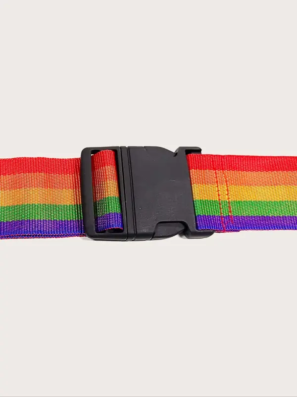 LGBT Portable Rainbow Stripe Print Luggage Strap, Nylon Travel Belt for Suitcase, Bag, Carry-on 5