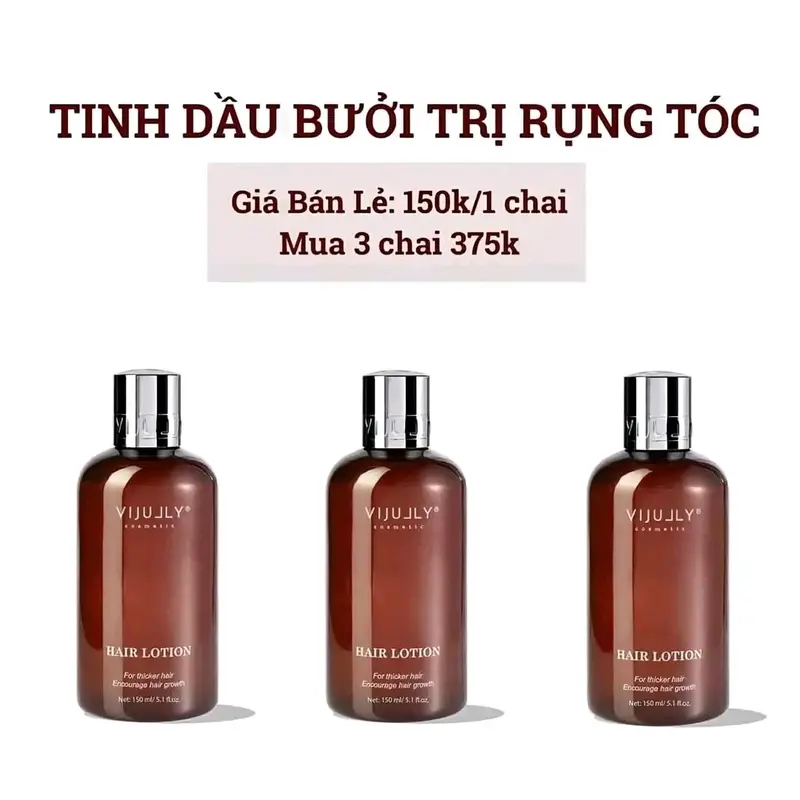 COMBO 3 CHAI XỊT BƯỞI VIJULLY  HỖ TRỢ MỌC TÓC 2