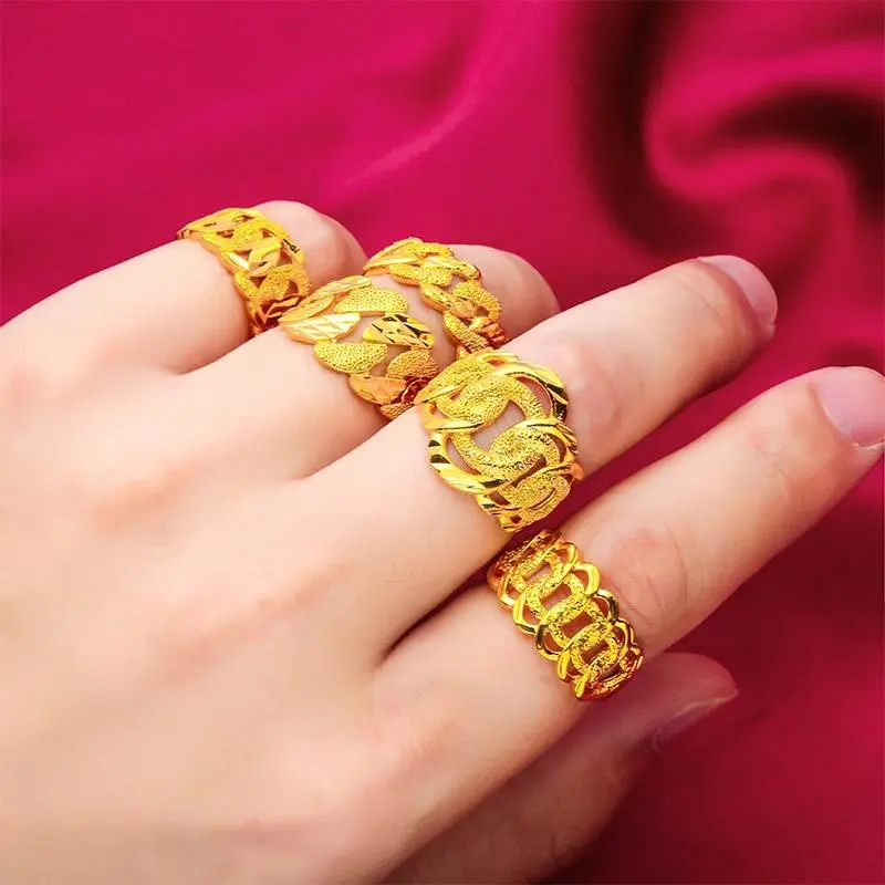 Brass Gilding Adjustable Women's Ring Minimalist Twist Ring