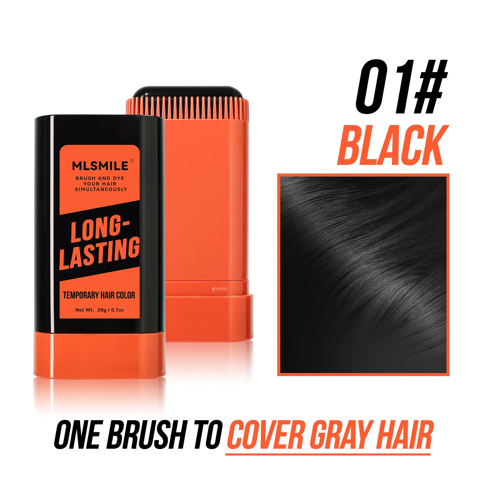Mlsmile3 Color Hair Color Cream Comes with Comb Covering Gray Hair Beard Eyebrow Cream Temporary Hair Dye