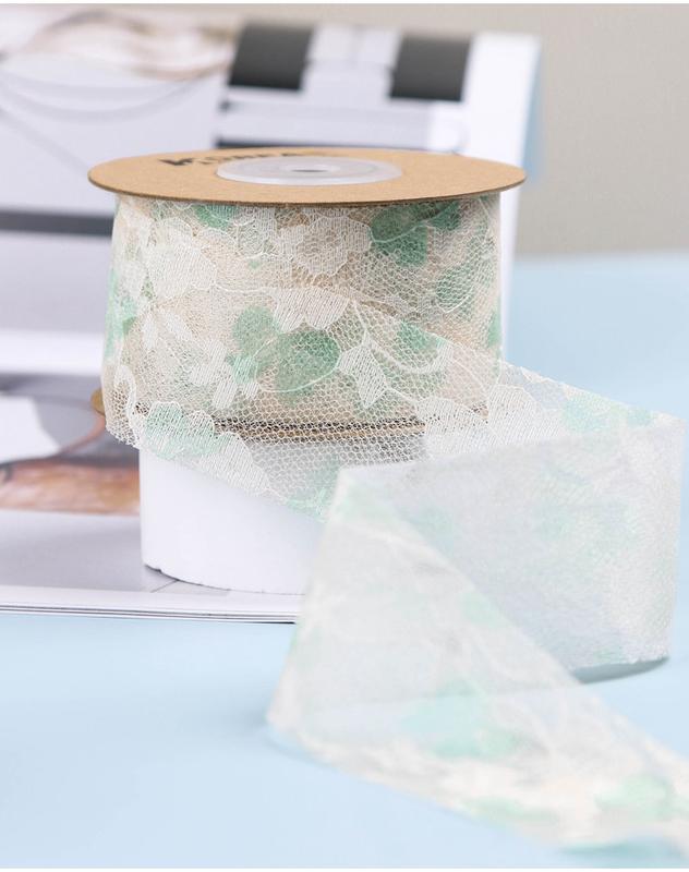 Product Introduction of 10 Yards Lace Embroidery Accessories Bow Webbing Flower Shop Packaging Floral Ribbon for DIY Cloth Wedding 14