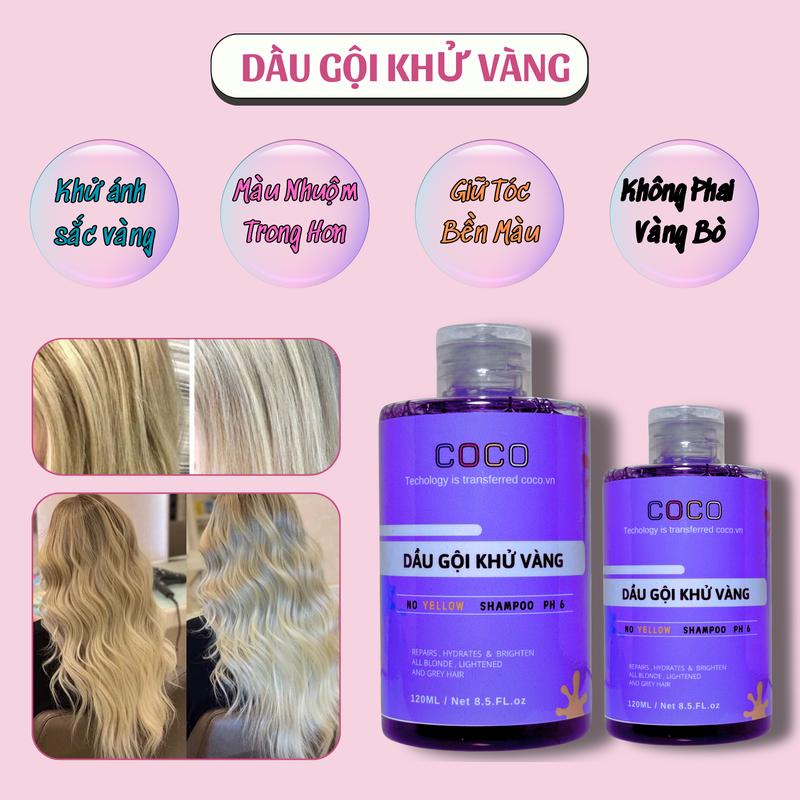 Dầu Gội Tím Khử Vàng Dành Cho Tóc Tẩy, Làm Trắng và Trong Màu Tóc