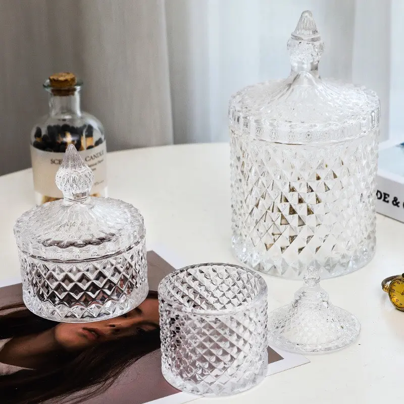 Thố Mứt Thủy Tinh Kim cươnġ, Hũ Thuỷ tinh đựnġ Mứt (nhiều mẫu) 4