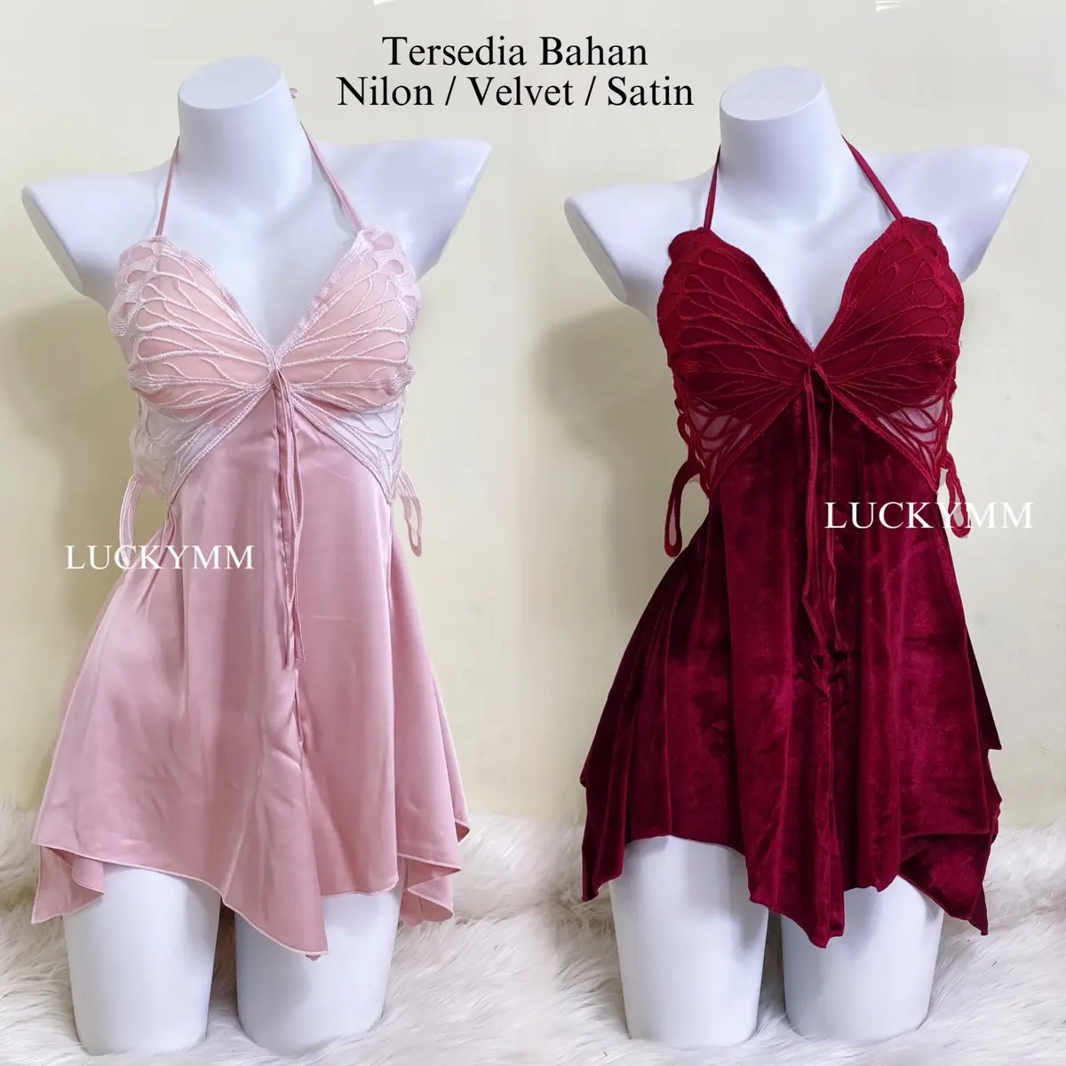 Luckymm Dress Sleepwear Kupu-Kupu 398