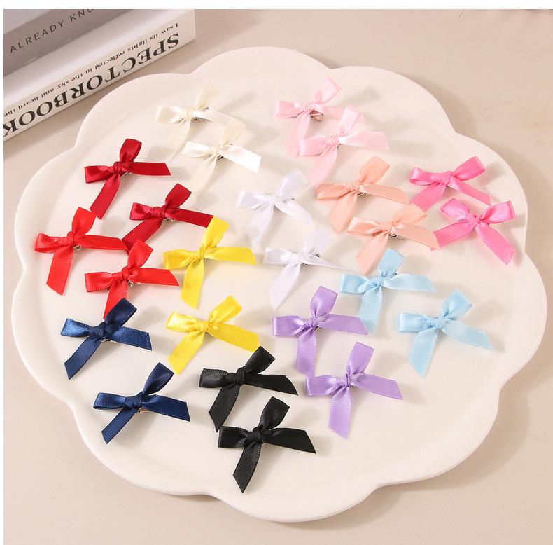 Product Introduction of Iresunny 24/10/6/2PCS 4cm Bow Barrettes Duckbill Clip Ballet Style Ribbon Small Hairpin Dopamine Sweet Beauty Braided Hair Accessories Mini BB Clip 3