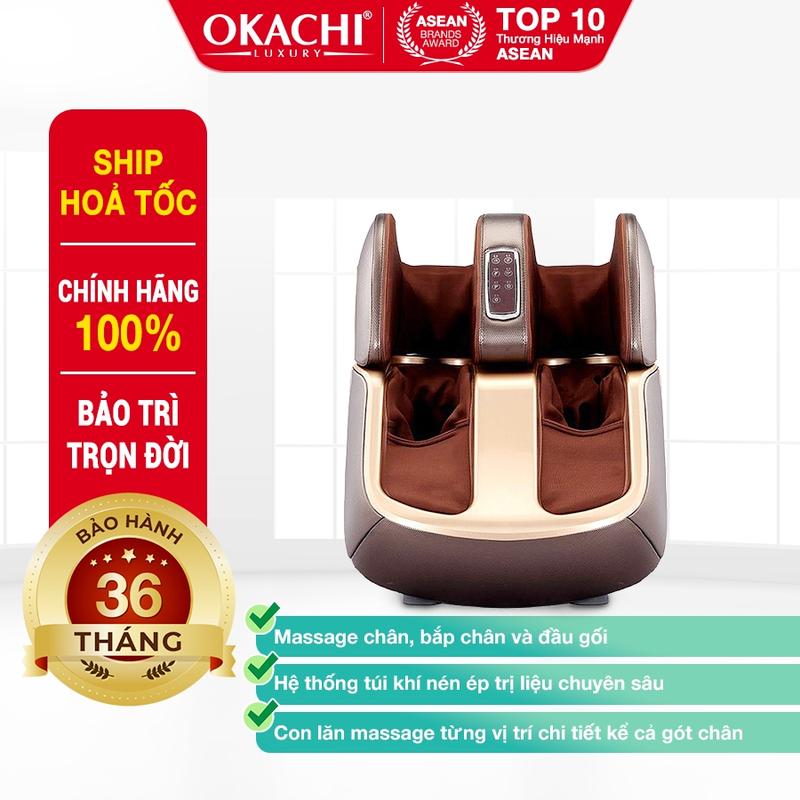 Máy Massage Chân OKACHI JP-988 Plus Với Con Lăn 4D Massage Từ Đùi Đến Lòng Bàn Chân Với Túi Khí Thông Minh