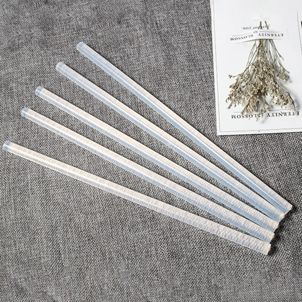 lei 10Pcs Special Glue Stick for Home Anti-aging Transparent Hot Glue Stick Cylindrical