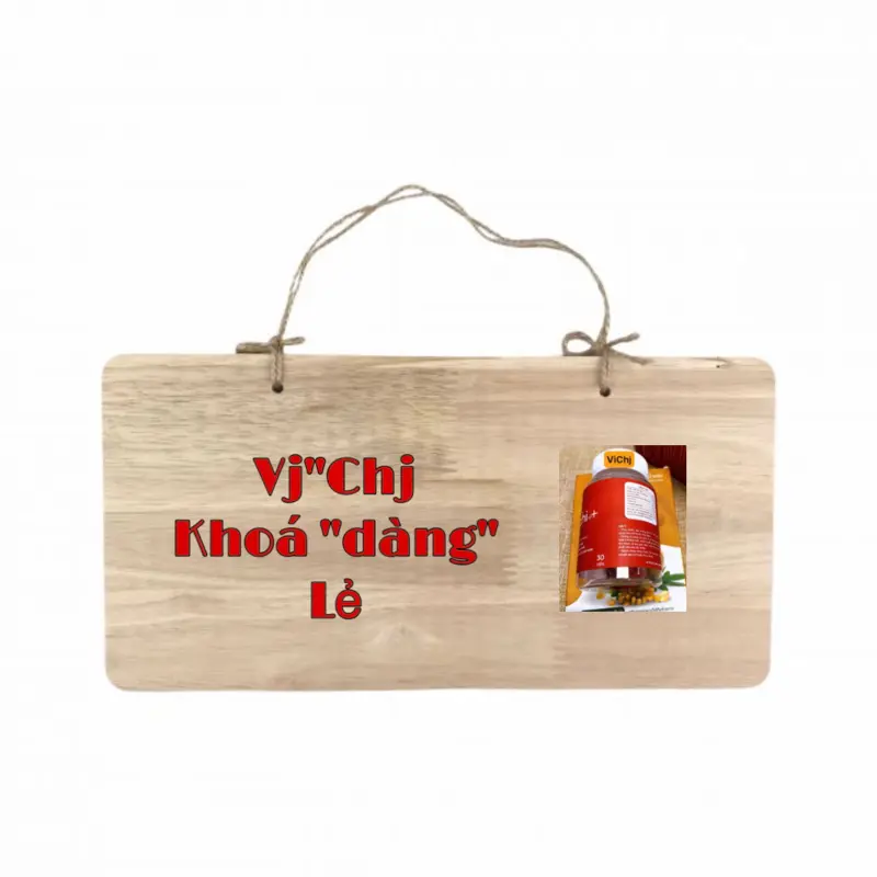 Bảng gỗ in chữ Vj”Chj + khoá dàng tách lẻ