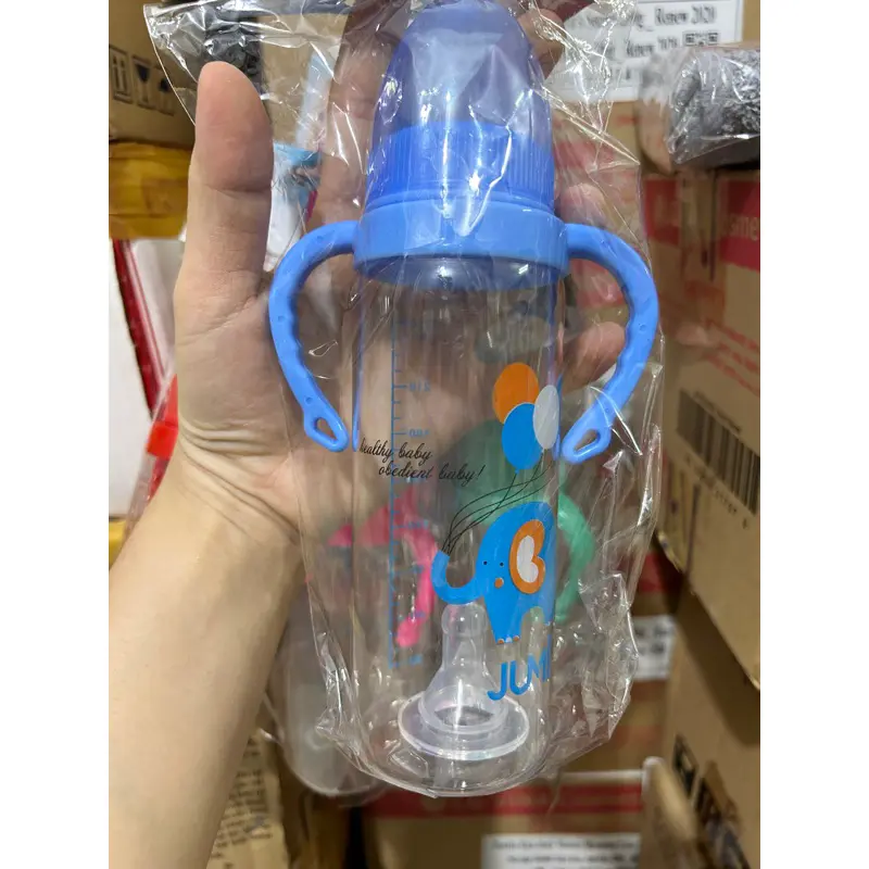 (250ml) Bình sữa Medi Kids - van chống sặc/ Bình sữa Jumi có quai 7