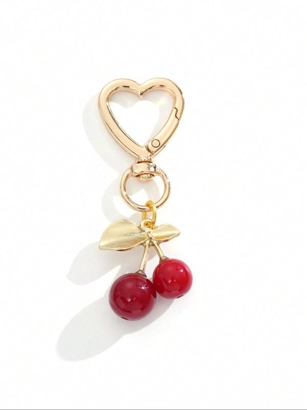 Cute Cherry Design Keychain, Fashionable Keychain for Women & Men, Trendy All-match & Exquisite Keychain for Birthday Gift 4