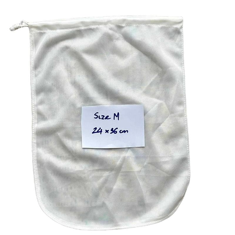 Túi lọc trà, bột đa năng size M 24*36cm, dùng 1000 lần, để lọc bất cứ thứ gì: lọc nước ép, sữa hạt, sữa đậu nành, sữa chua, nước cốt, lọc nấm Kefir, lọc trà, kombucha, thức ăn dặm, cà phê, mật ong, nước mắm, dầu mỡ, lọc bột, Có thể gập lại, tái sử dụng