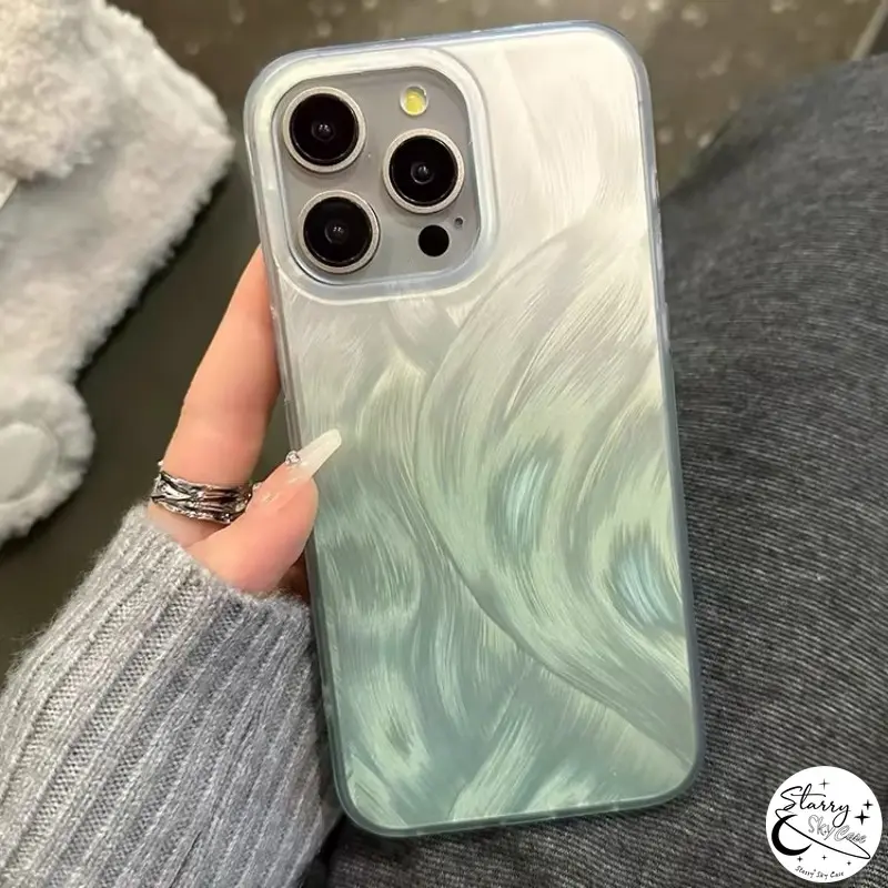 Untuk OPPO A54 A38 A58 A5s A16 A60 A15 A77 A17 A5s A12 A55 A7 A57 A18 A78 A53 A3s A9 A31 A5 A76 A3s A52 A53 A16K A74 A98 A79 Reno 12F 5 10 8T 6 Sarung Ponsel TPU Kepribadian Sederhana Mode Benang Bulu Mewah 2