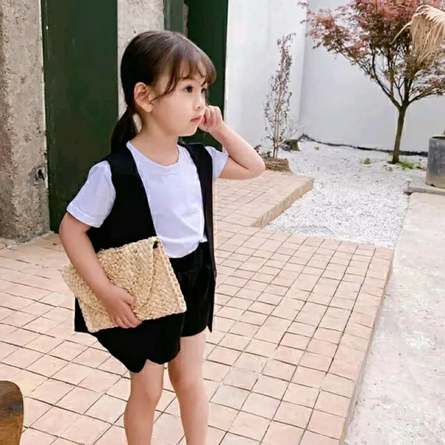 Setelan Anak Perempuan Yoona 3 in 1 Korea Style - Top, Pant, Blazer Baju Fashion Pakaian Kids 5