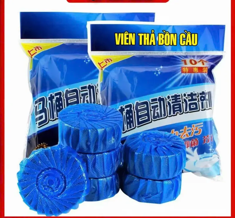 (Combo 50) Viên Thả Bồn Cầu, Viên Khử Mùi Hôi Tẩy Rửa Sạch Mảng Bám Vi Khuẩn Xả Toilet Diệt Khuẩn Vệ Sinh Vết Bẩn Làm Sạch 0
