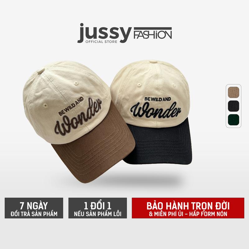 Mũ Lưỡi Trai Wonder Nón Kết Nam Nữ Jussy Fashion Phong Cách Nón Lưỡi Trai Form Mềm Chất Vải Kaki Thoáng Mát Hat Cap Women