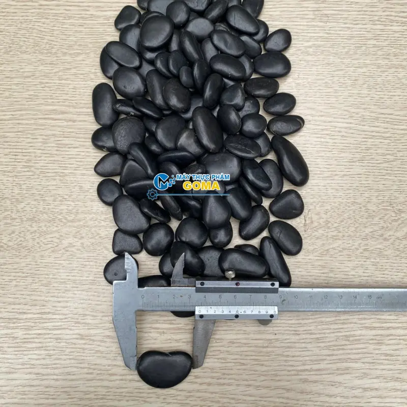 1Kg Đá Nướng Lạp Xưởng, Đá Bếp Nướng Xúc Xích Loại Tốt - Sỏi Đen Bóng Hàng Nhập Khẩu Ánh Tự Nhiên 1