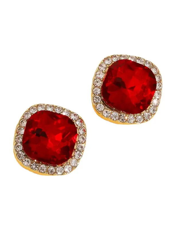 Square Shaped Decorated Earrings, Fashionable Jewelry for Women, Trendy All-match & Exquisite Jewelry for Birthday Gift 3