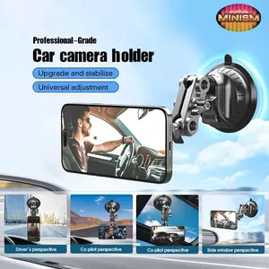 ABS and aluminum phone holder, 360 degree adjustable and detachable, suitable for cars