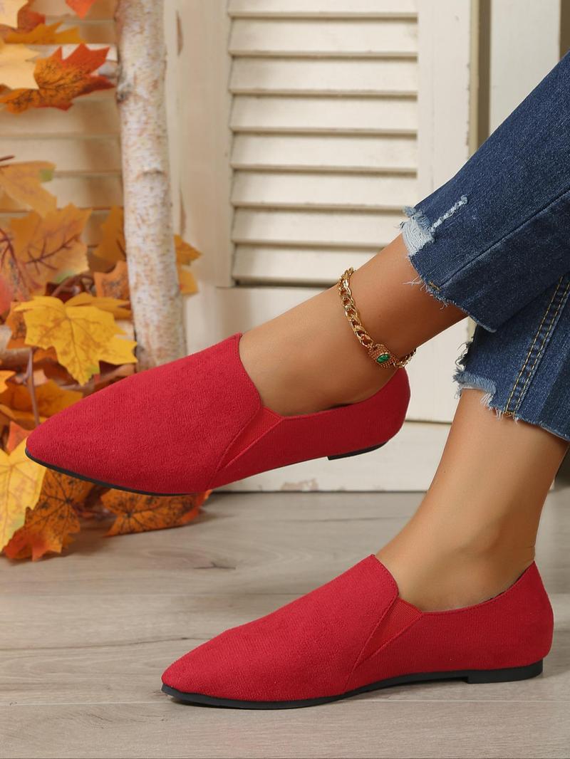 Product Introduction of Women's Fashionable Slip on Flats, 1 Pair Casual Comfortable Pointed Toe Flat Shoes for Daily Wear, Basic Lightweight Shoes for Outdoor, Perfect for Women and Party Wear 9