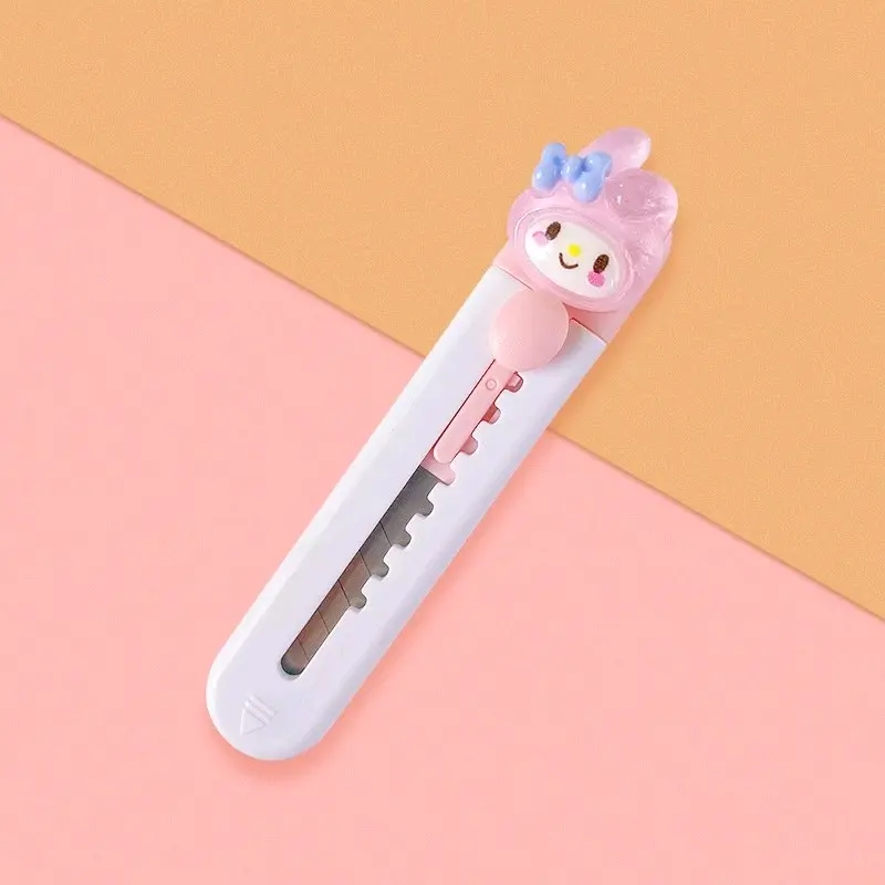Mini cutter karakter lucu bentuk kartun lucu/pisau kecil kartun kuromi melody alat tulis kreatif 3