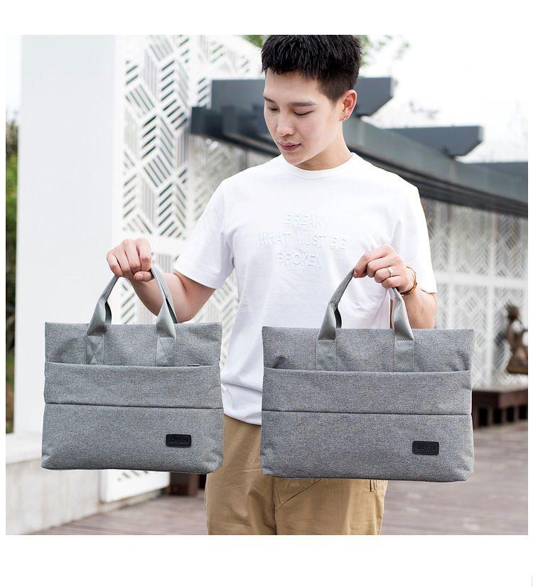Product Introduction of Handbag Men's Bag New Nylon Canvas Bag Computer Briefcase Men's Bag Business Casual Handbag Men 11