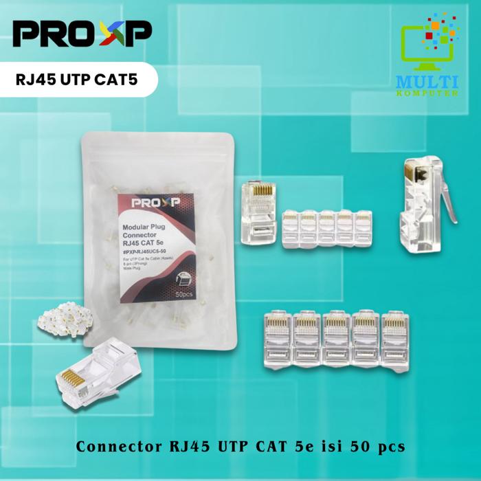 Gambar PROXP CONNECTOR RJ45 CAT 5 – ISI 50 PCS dari Multi Komputer Kota Administrasi Jakarta Barat Tokopedia