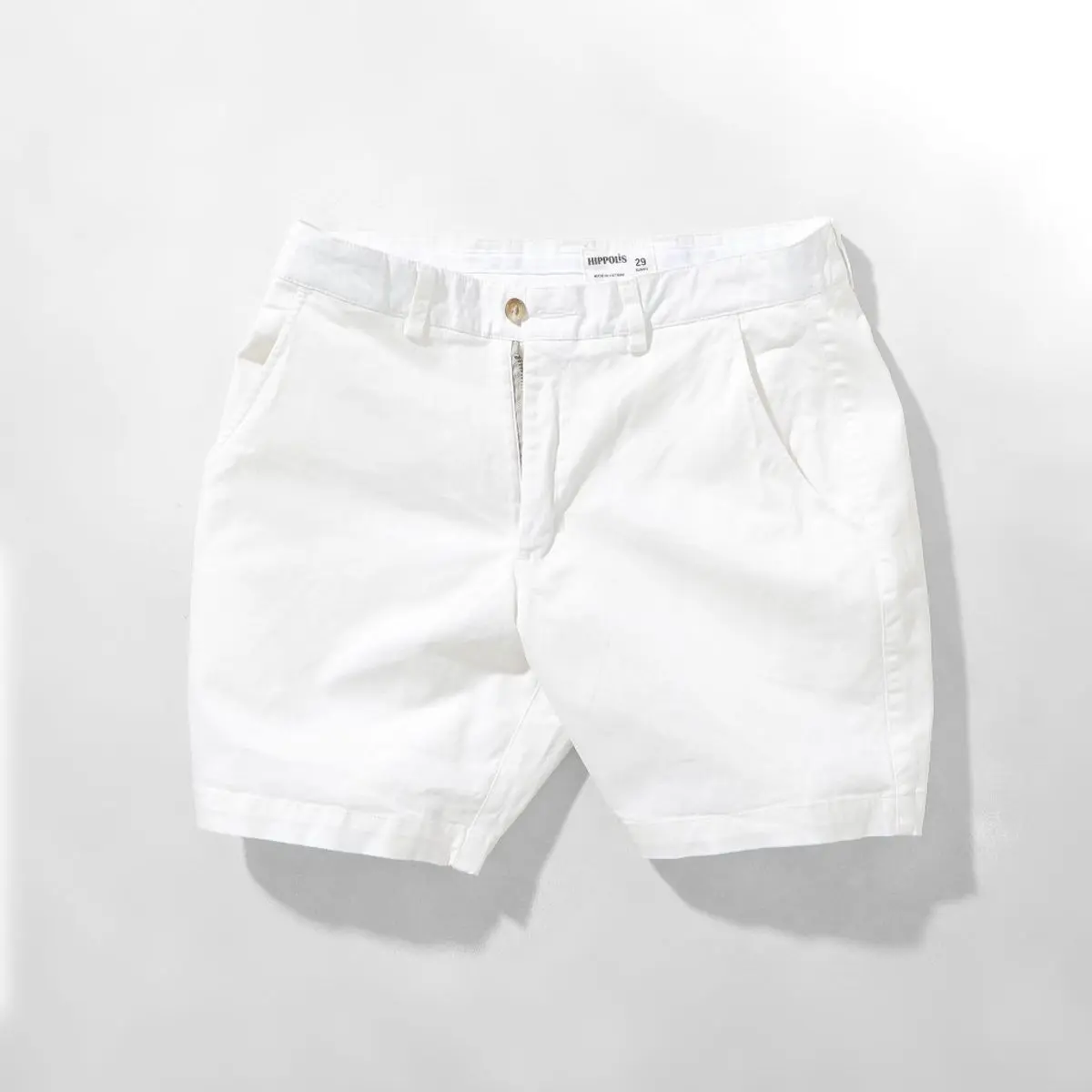 Quần Short Kaki Nam Ngắn Hippolis Màu Trắng Sang Trọng, Chất Mềm Mịn, Co Giãn Thoải Mái