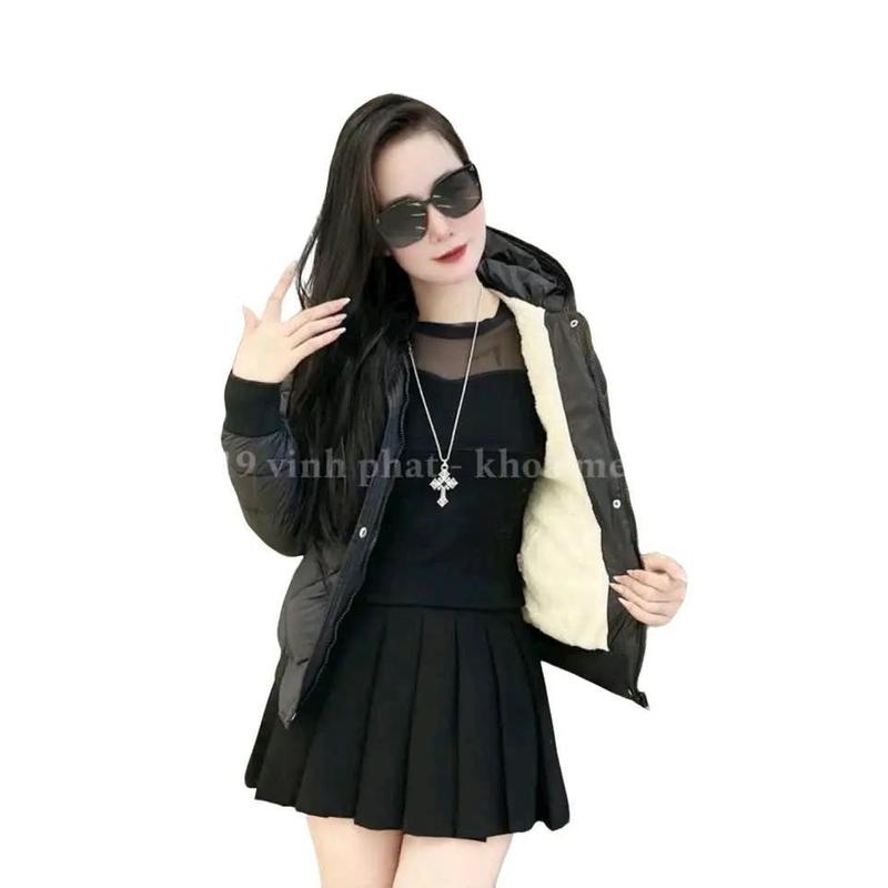 Áo khoác phao nữ siêu nhẹ trần trám lót lông Top Women Jacket Nhung 0