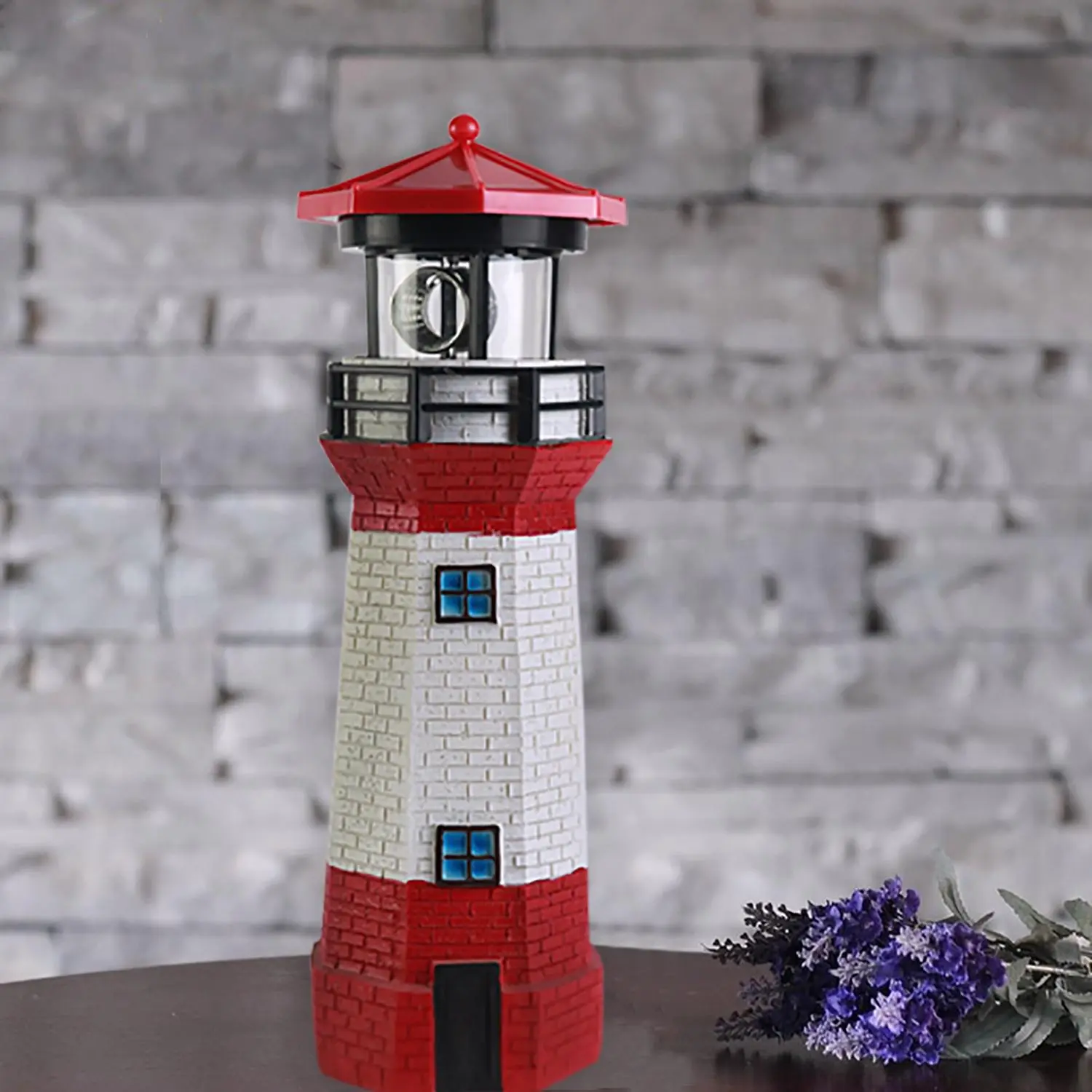Solar Powered Lighthouse Shaped Garden Decorative Light, 1 Count Waterproof LED Light, Outdoor Landscape Light for Garden Decoration & Home Outdoor Lighting