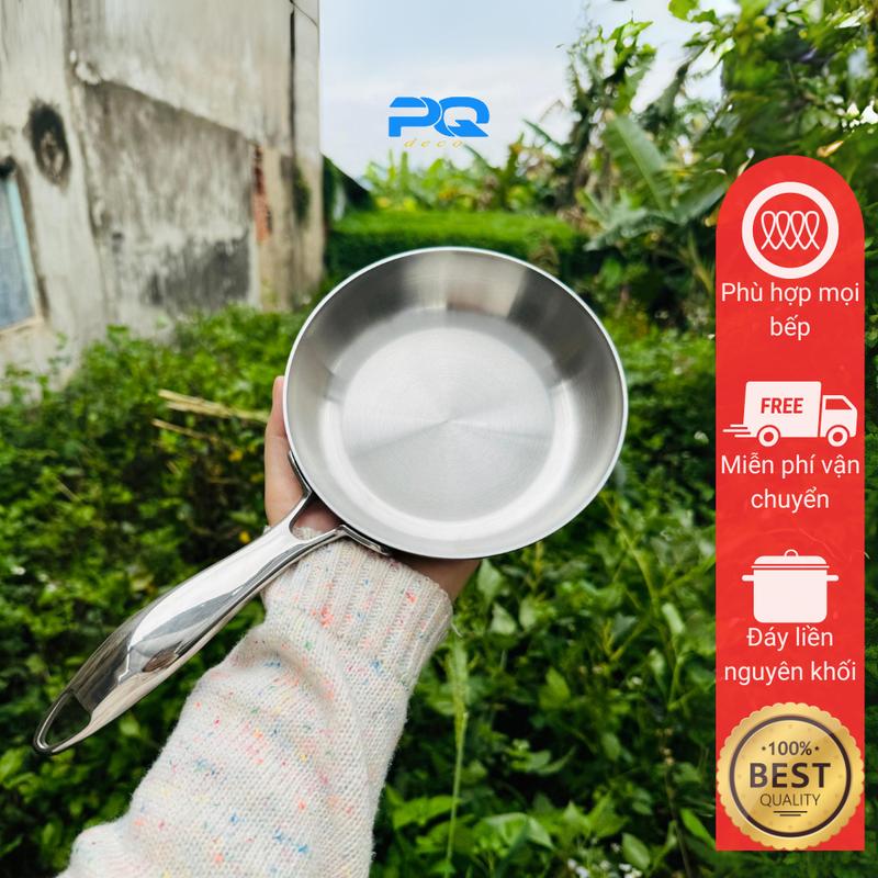 Chảo nông lòng Chockmen 14cm chiên rán đúc liền nguyên khối 3 lớp 18/10 CKM583 chảo > 21 inch