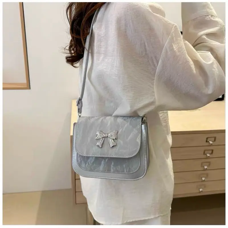 Túi Xách Nữ Đeo Chéo Da Nhung Mác Nơ, Da PU Hoạ Tiết Loang Mầu. Phong Cách Nữ Hàn Quốc Trẻ Trung Cá Tính. KT:D20;C16;R5(cm) KL:300g Bag Đeo Vai Hoa Tote 7