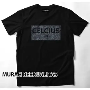 Kaos BRENDID murmer CELCIUS ABSTRAK || kaos warna hitam || unisex