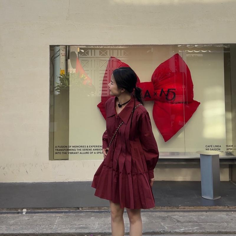 Đầm baby doll xếp li phong cách hàn quốc | JENIE Dress | mir.byhi Nữ