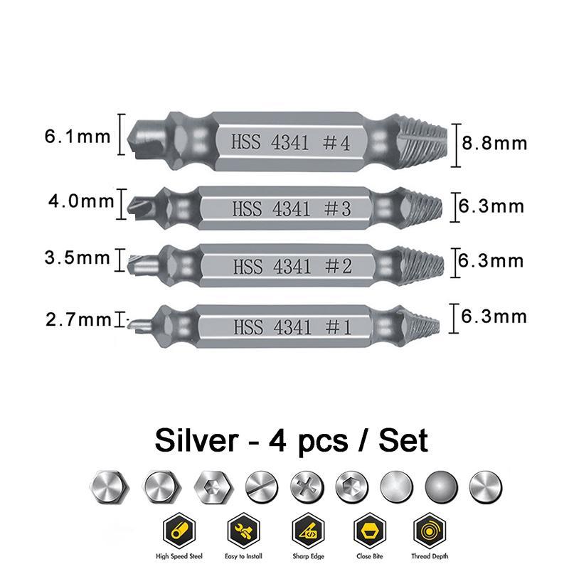 Damaged Screw Extractor Set, Easy Out Bolt Extractor, Stripped Broken Screw Remover, Power Tool Accessories 2