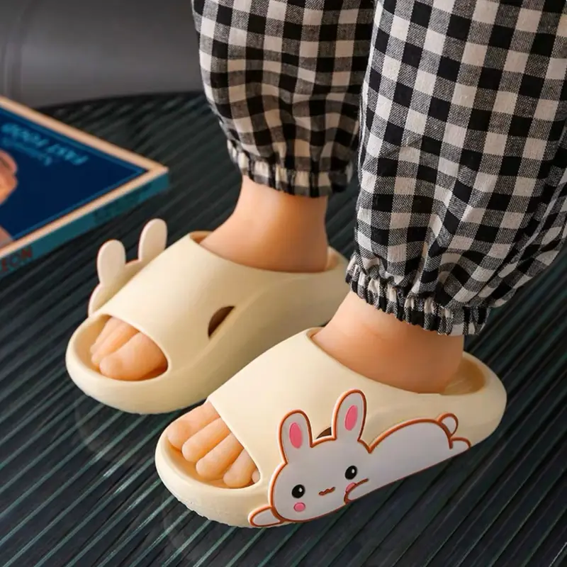Kumada Sandal Kelinci Lucu Untuk Anak Laki laki Dan Perempuan Non-slip Mandi Dalam Ruangan Sandal Laki-Laki Dan Untuk Anak Besar Dan Sedang Sandal TX08 Kaki Fashion 2